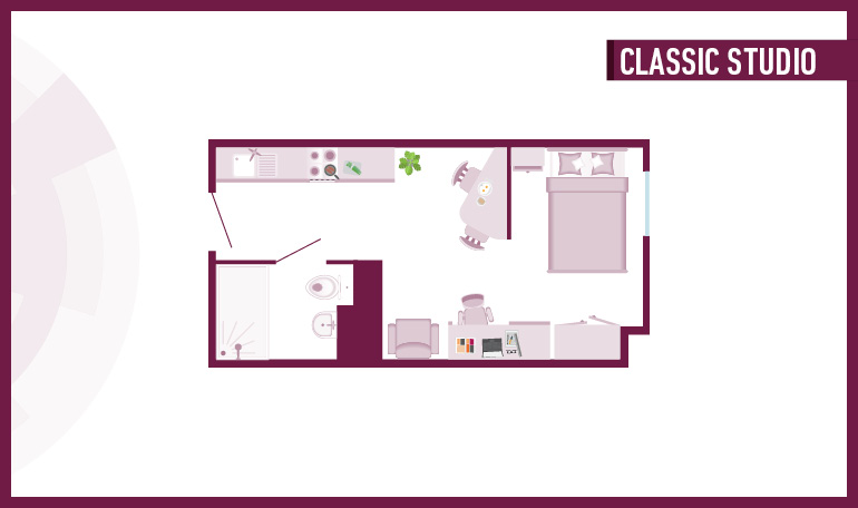 2324 0105 Briggate Studios, Leeds Digital Floorplans classic studio