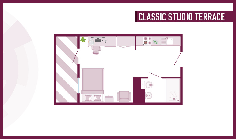 2324 0105 Briggate Studios, Leeds Digital Floorplans classic studio terrace
