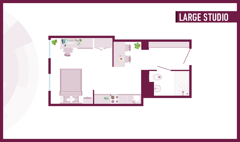 2324 0105 Briggate Studios, Leeds Digital Floorplans large studio