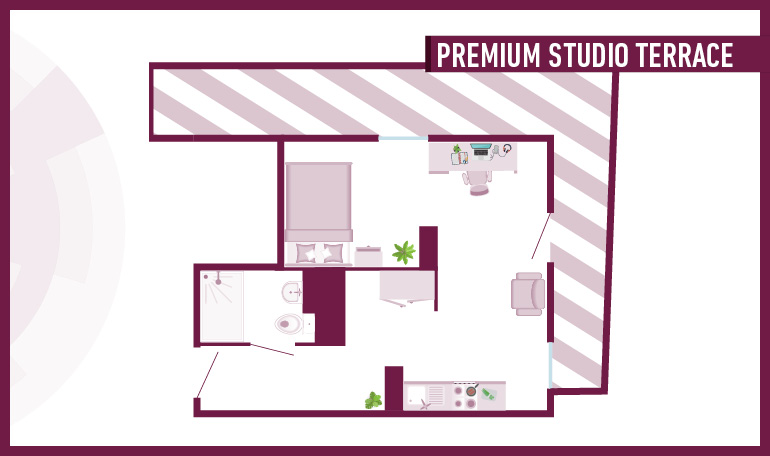 2324 0105 Briggate Studios, Leeds Digital Floorplans premium studio terrace