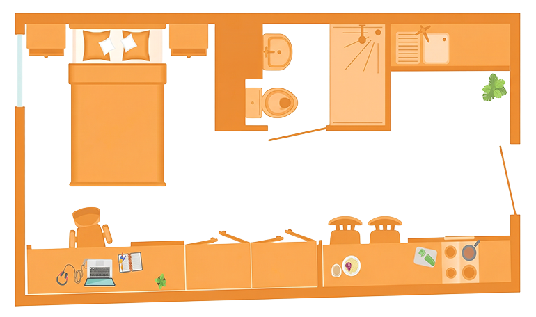 Briggate Studios Leeds premium twin studio